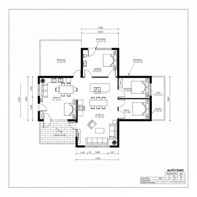Plano AutoCAD de vivienda - Plano AutoCAD profesional